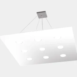 Lampadari Moderni-Top Light Lampadario moderno bianco quadrato area