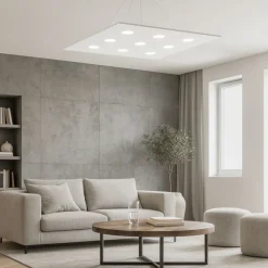 Lampadari Moderni-Top Light Lampadario moderno bianco quadrato area