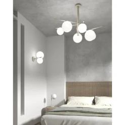 Lampadari Moderni-Top Light Lampadario moderno boomerang tortora