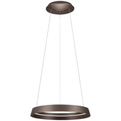 Lampadari Moderni-Selezionato da Mazzolaluce Lampadario moderno caffe spazzolato 45cm led 38w 2700k 3000k dimmerabile