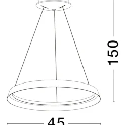 Lampadari Moderni-Selezionato da Mazzolaluce Lampadario moderno caffe spazzolato 45cm led 38w 2700k 3000k dimmerabile