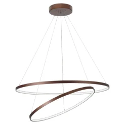 Lampadari Moderni-Selezionato da Mazzolaluce Lampadario moderno cerchi led 3000k marrone per soggiorno