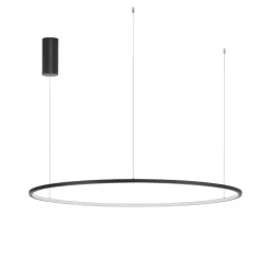 Lampadari Moderni-Selezionato da Mazzolaluce Lampadario moderno cerchio 100cm nero led 59w 3000k dimmerabile
