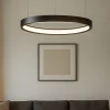 Lampadari Moderni-Selezionato da Mazzolaluce Lampadario moderno cerchio 40cm marrone led