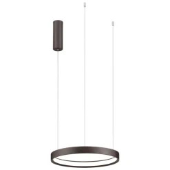 Lampadari Moderni-Selezionato da Mazzolaluce Lampadario moderno cerchio 40cm marrone led