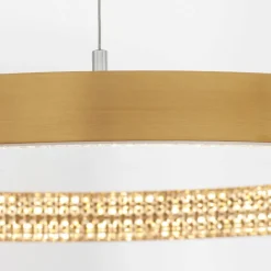Lampadari Moderni-Selezionato da Mazzolaluce Lampadario moderno cerchio 110cm led oro per salone