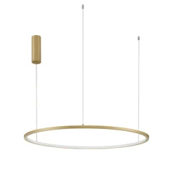 Lampadari Moderni-Selezionato da Mazzolaluce Lampadario moderno cerchio 60cm oro led per soggiorno