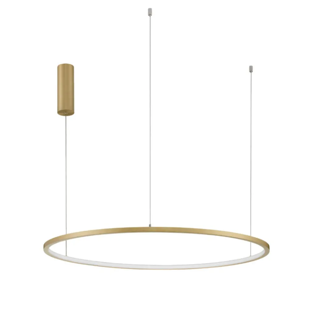 Lampadari Moderni-Selezionato da Mazzolaluce Lampadario moderno cerchio 60cm oro led per soggiorno
