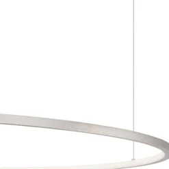 Lampadari Moderni-Selezionato da Mazzolaluce Lampadario moderno cerchio 100cm grigio led 59w 3000k dimmerabile