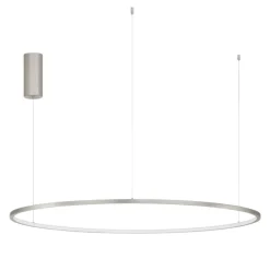 Lampadari Moderni-Selezionato da Mazzolaluce Lampadario moderno cerchio 100cm grigio led 59w 3000k dimmerabile