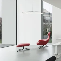 Lampadari Moderni-Selezionato da Mazzolaluce Lampadario moderno cerchio 100cm grigio led 59w 3000k dimmerabile