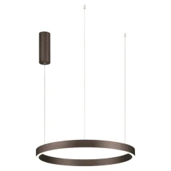 Lampadari Moderni-Selezionato da Mazzolaluce Lampadario moderno cerchio marrone led 60w 3000k