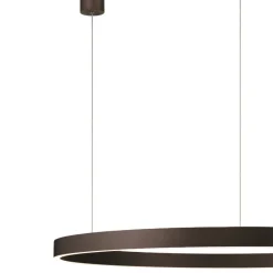 Lampadari Moderni-Selezionato da Mazzolaluce Lampadario moderno cerchio marrone 98cm led 3000k per soggiorno