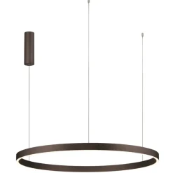 Lampadari Moderni-Selezionato da Mazzolaluce Lampadario moderno cerchio marrone 98cm led 3000k per soggiorno