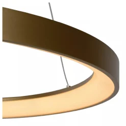 Lampadari Moderni-Selezionato da Mazzolaluce Lampadario moderno cerchio oro led 48w 2700k dimmerabile