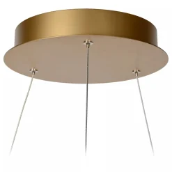 Lampadari Moderni-Selezionato da Mazzolaluce Lampadario moderno cerchio oro led 48w 2700k dimmerabile