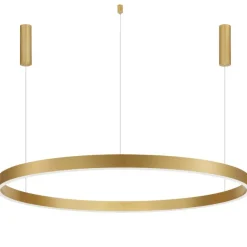 Lampadari Moderni-Selezionato da Mazzolaluce Lampadario moderno cerchio oro 120 cm led 72w 2700k a 6000k