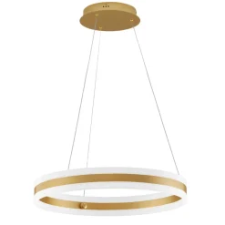 Lampadari Moderni-Selezionato da Mazzolaluce Lampadario moderno cerchio oro led 3000k dimmerabile