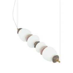 Lampadari Moderni-Selezionato da Mazzolaluce Lampadario moderno 71cm a sospensione in vetro ceramica per soggiorno