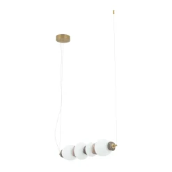 Lampadari Moderni-Selezionato da Mazzolaluce Lampadario moderno 71cm a sospensione in vetro ceramica per soggiorno