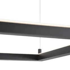 Lampadari Moderni-Selezionato da Mazzolaluce Lampadario moderno 75cm dimmerabile quadrato nero led 40w 3000k
