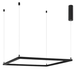Lampadari Moderni-Selezionato da Mazzolaluce Lampadario moderno 75cm dimmerabile quadrato nero led 40w 3000k