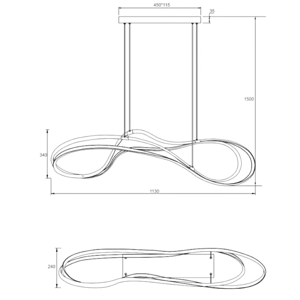 Lampadari Moderni-Selezionato da Mazzolaluce Lampadario moderno colore oro led da 2300k a 4000k per soggiorno