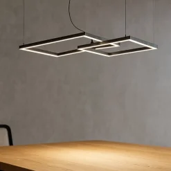 Lampadari Moderni-Perenz Illuminazione Lampadario moderno cross nero perenz led 64w cct 3000k 4000k 6000k