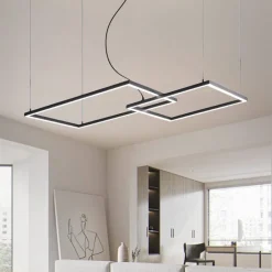 Lampadari Moderni-Perenz Illuminazione Lampadario moderno cross nero perenz led 64w cct 3000k 4000k 6000k
