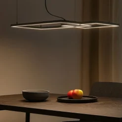Lampadari Moderni-Perenz Illuminazione Lampadario moderno cross nero perenz led 64w cct 3000k 4000k 6000k