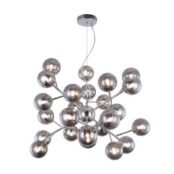 Lampadari Moderni-Maytoni Lampadario moderno dallas per salotto sfere di vetro fume trasparenti