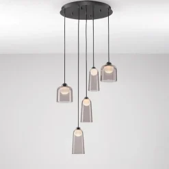 Lampadari Moderni-Selezionato da Mazzolaluce Lampadario moderno da salotto led 3000k con luci pendenti