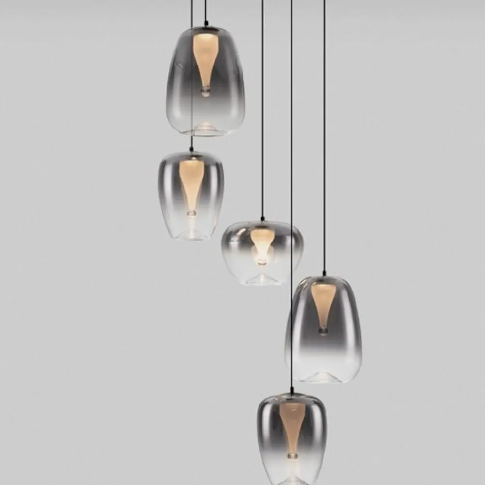 Lampadari Moderni-Selezionato da Mazzolaluce Lampadario moderno da salotto led 3000k vetri design moderno