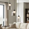 Lampadari Moderni-Selezionato da Mazzolaluce Lampadario moderno da soggiorno led 3000k in vetro