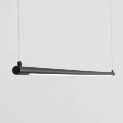 Lampadari Moderni-Selezionato da Mazzolaluce Lampadario moderno da tavolo barra cilindro nero led 20w 3000k