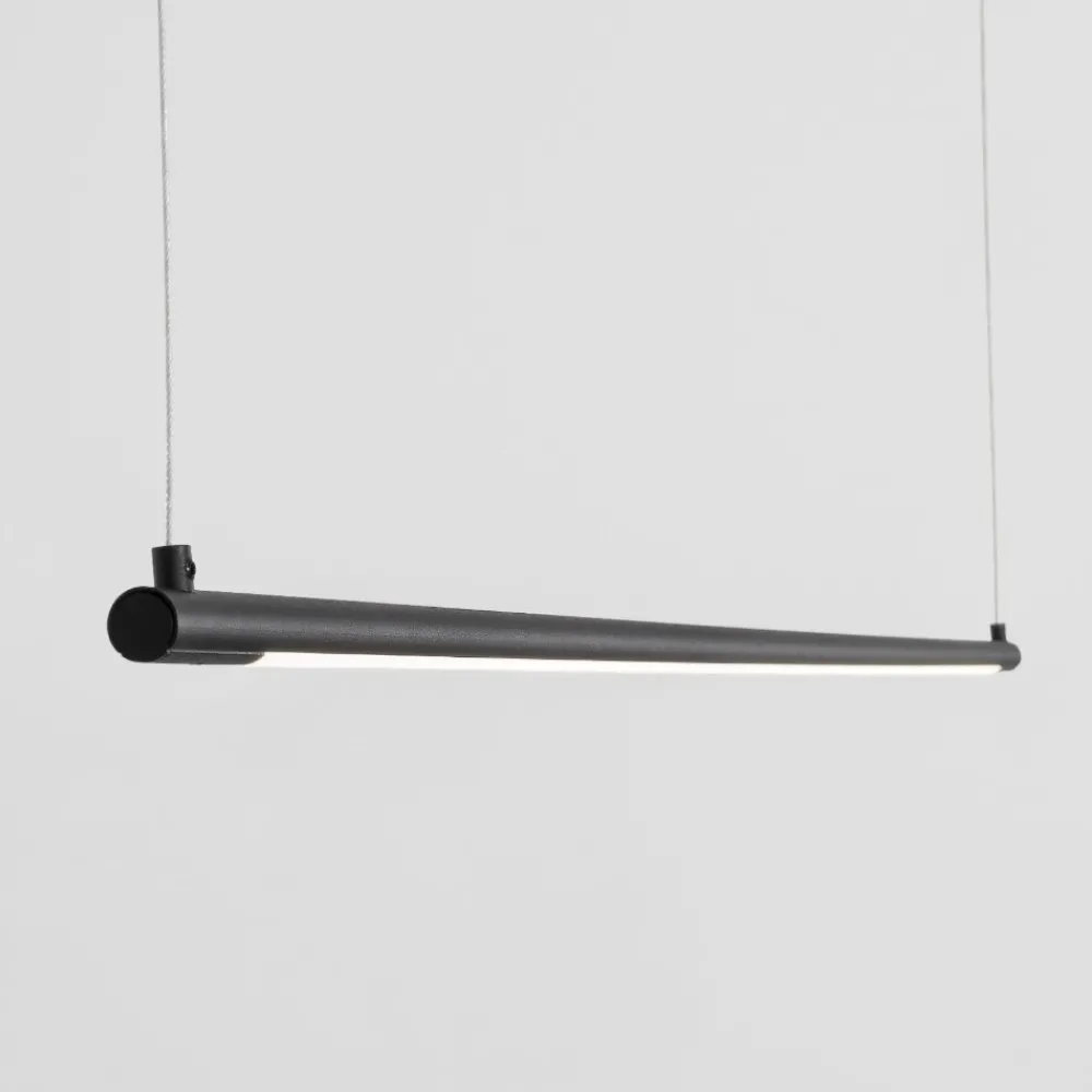 Lampadari Moderni-Selezionato da Mazzolaluce Lampadario moderno da tavolo barra cilindro nero led 20w 3000k