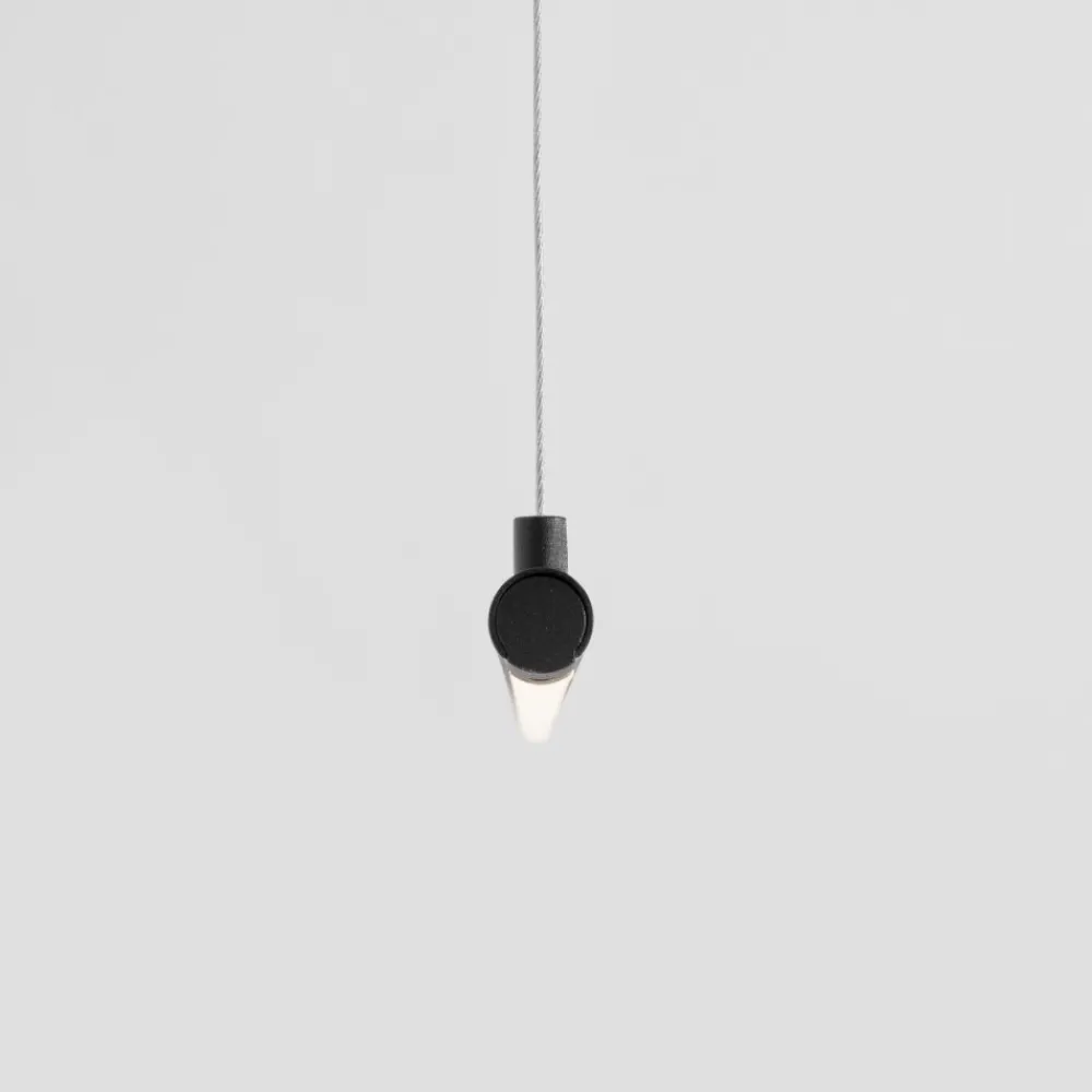 Lampadari Moderni-Selezionato da Mazzolaluce Lampadario moderno da tavolo barra cilindro nero led 20w 3000k