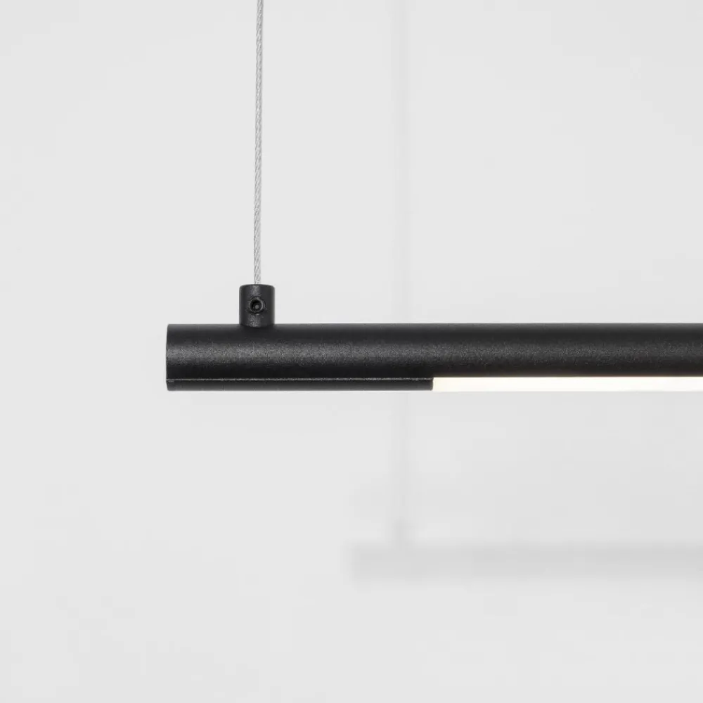Lampadari Moderni-Selezionato da Mazzolaluce Lampadario moderno da tavolo barra cilindro nero led 20w 3000k