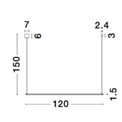 Lampadari Moderni-Selezionato da Mazzolaluce Lampadario moderno da tavolo barra cilindro nero led 20w 3000k
