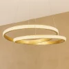 Lampadari Moderni-Selezionato da Mazzolaluce Lampadario moderno design circolare oro led per soggiorno