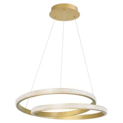 Lampadari Moderni-Selezionato da Mazzolaluce Lampadario moderno design circolare oro led per soggiorno
