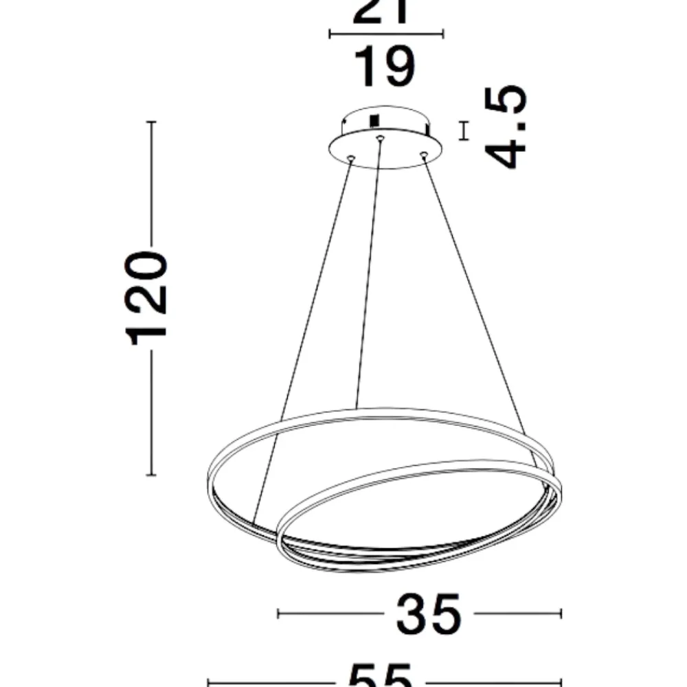 Lampadari Moderni-Selezionato da Mazzolaluce Lampadario moderno design circolare oro led per soggiorno