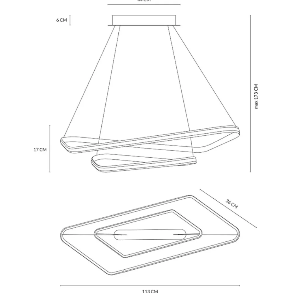 Lampadari Moderni-Vivida International Lampadario moderno design dimmerabile vivida ring led 47w 4000k