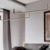 Lampadari Moderni-Selezionato da Mazzolaluce Lampadario moderno design nero per tavolo soggiorno led 40w 3000k