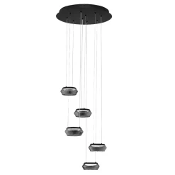 Lampadari Moderni-Selezionato da Mazzolaluce Lampadario moderno design originale in vetro led 3000k