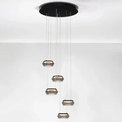 Lampadari Moderni-Selezionato da Mazzolaluce Lampadario moderno design originale in vetro led 3000k