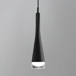 Lampadari Moderni-Vivida International Lampadario moderno design twist vivida nero led 18w 3000k