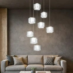 Lampadari Moderni-Top Light Lampadario moderno di cristallo rubik