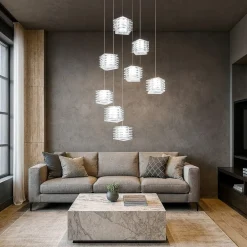 Lampadari Moderni-Top Light Lampadario moderno di cristallo rubik