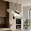 Lampadari Moderni-Stilnovo Lampadario moderno disco led cct nickel bascula